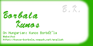 borbala kunos business card